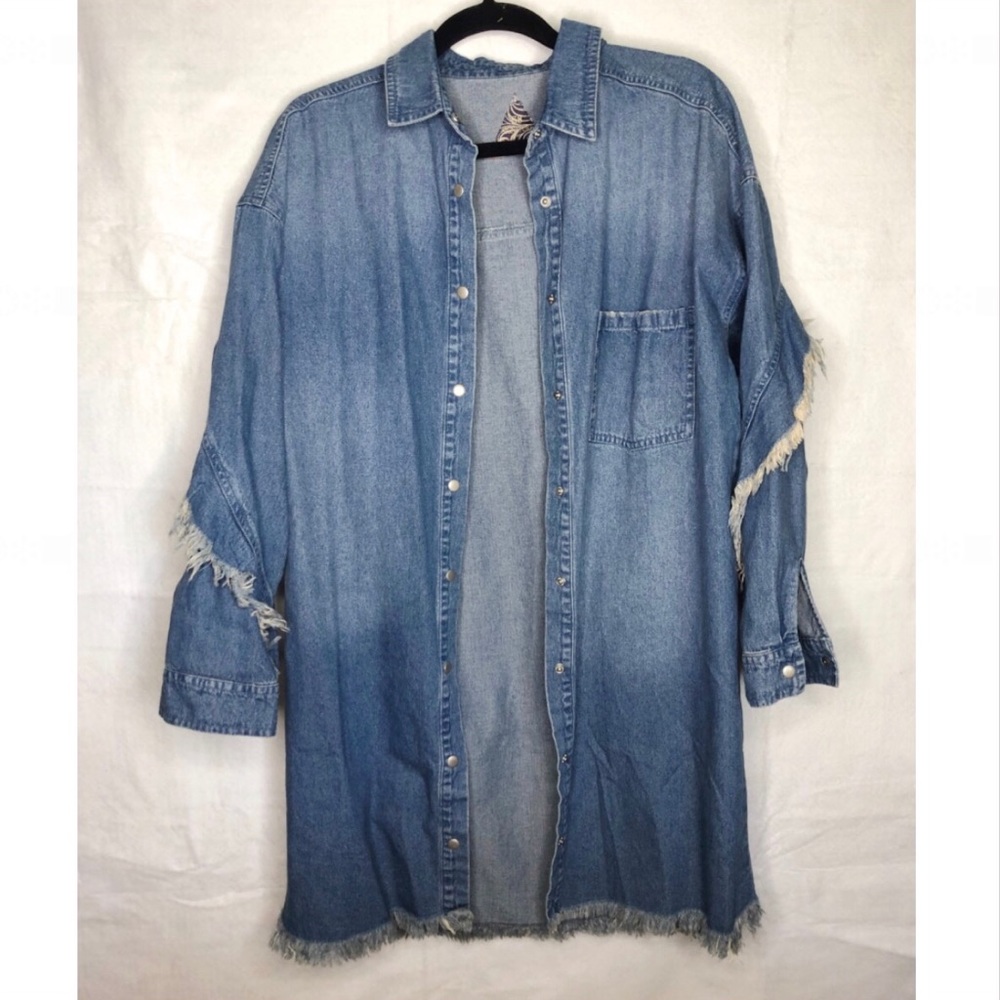 Long Denim Top Size L